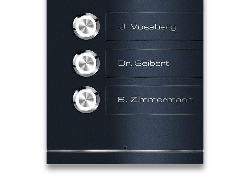 Metzler VDM10 2.0 Mehrfamilien Video-Türsprechanlage | 3 Klingeltaster | Colson