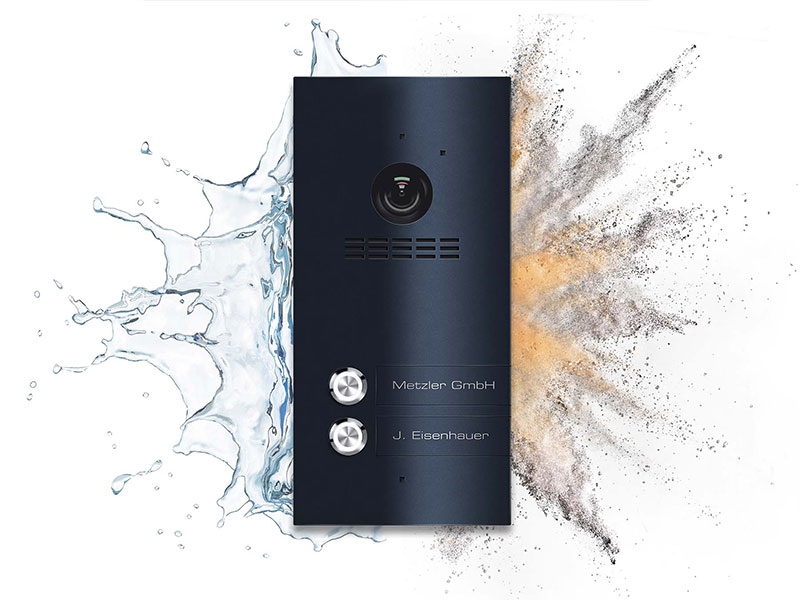 Metzler VDM10 2.0 Mehrfamilien Video-Türsprechanlage | 2 Klingeltaster | Kian