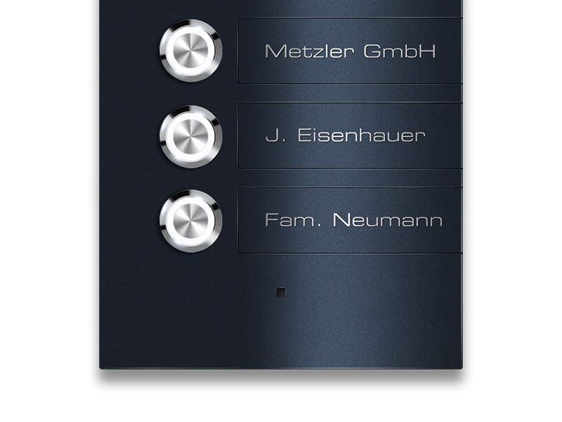 Metzler VDM10 2.0 Mehrfamilien Video-Türsprechanlage | 3 Klingeltaster | Kian