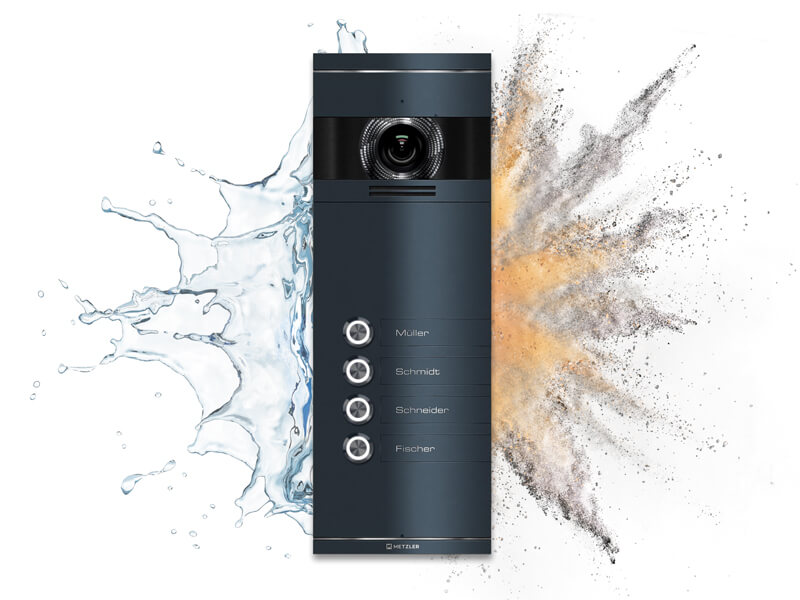 Metzler VDM10 2.0 Mehrfamilien Video-Türsprechanlage | 4 Klingeltaster | Colson