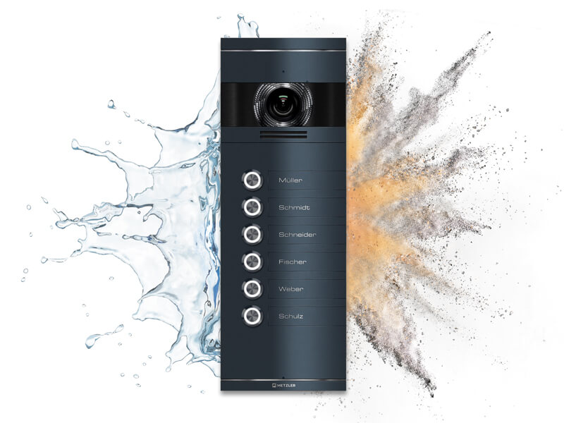 Metzler VDM10 2.0 Mehrfamilien Video-Türsprechanlage | 6 Klingeltaster | Colson