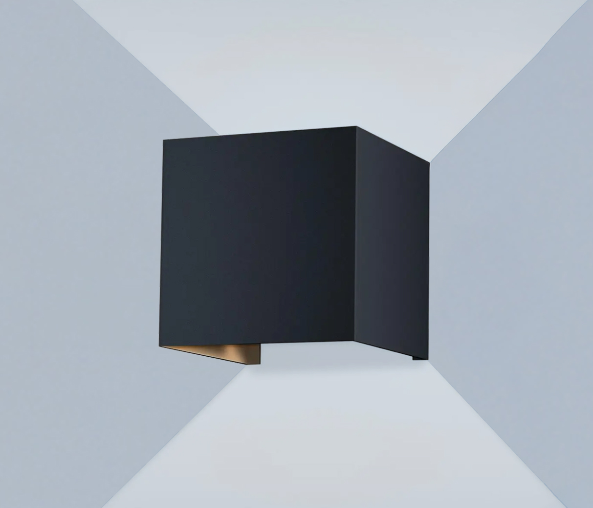 Wandmontierte Außenleuchte aus Edelstahl mit modernem Lichtdesign