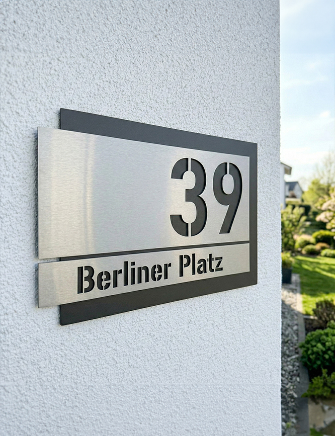 Hausnummer aus Edelstahl – witterungsbeständig und stilvoll