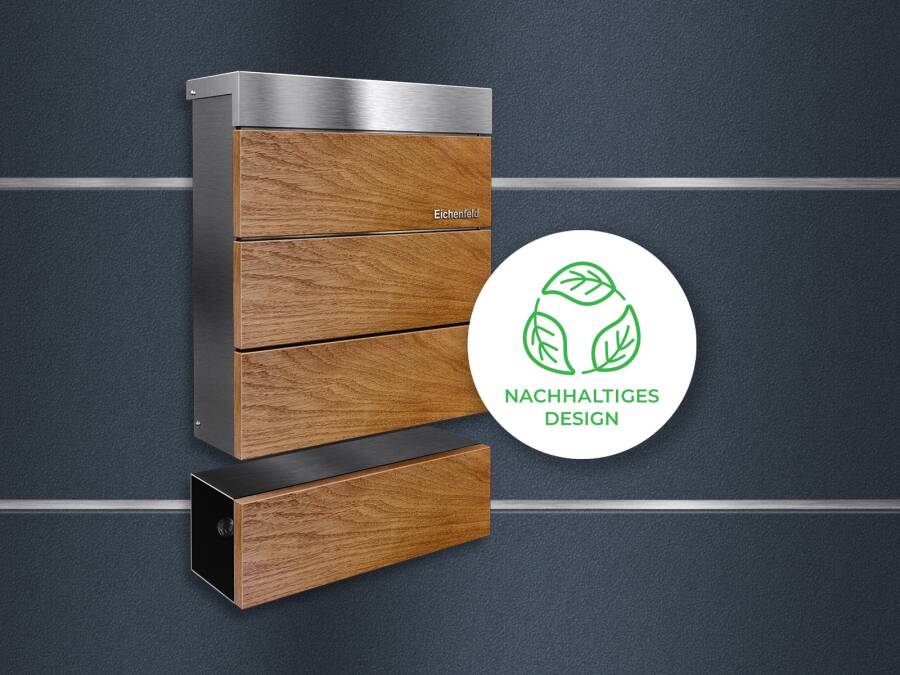 Novità nella nostra famiglia di cassette postali: due nuove serie in arrivo. - Nuove cassette postali in legno vero quercia, frassino o antracite con acciaio inox inossidabile