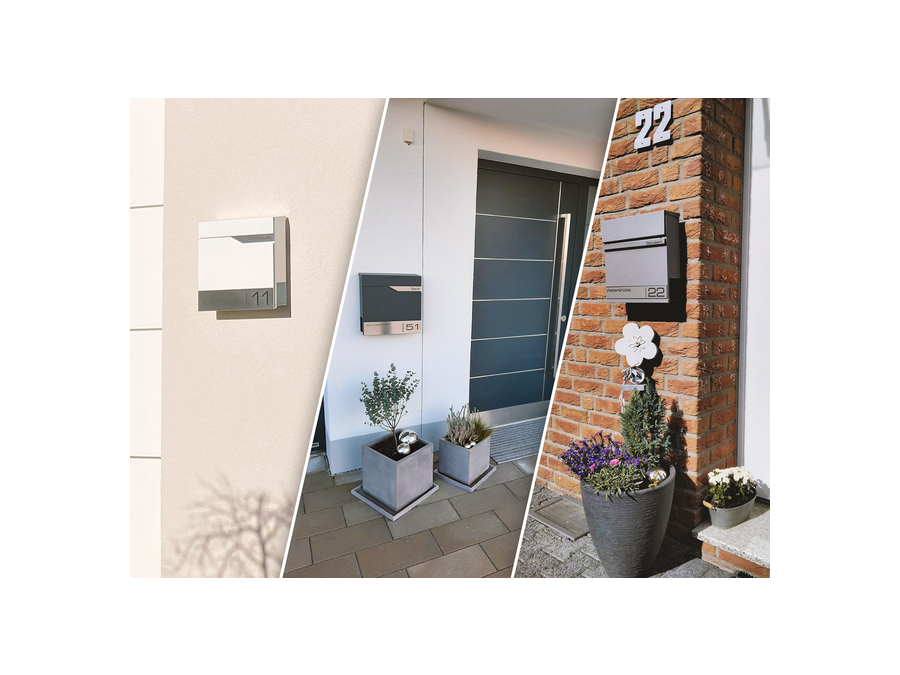 Colori di tendenza per le cassette postali: dall\'antracite al rosso - Quale colore si adatta alla Vostra casa? - Colori di tendenza per le cassette postali: dall\'antracite al rosso - Quale colore si adatta alla Vostra casa?