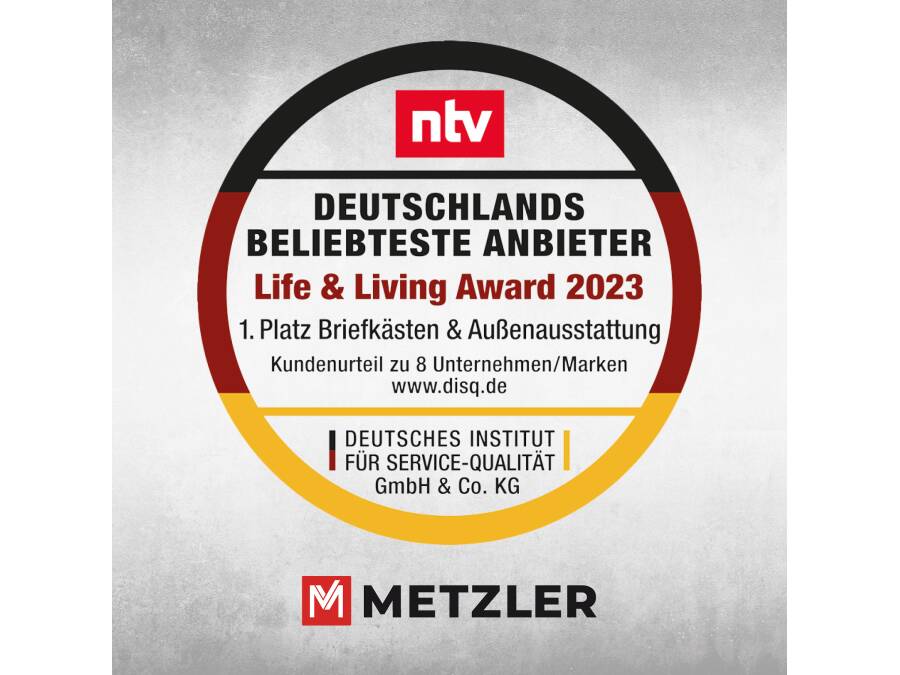 Metzler : le fournisseur le plus apprécié d\'Allemagne pour les boîtes aux lettres et l\'aménagement de l\'entrée - 