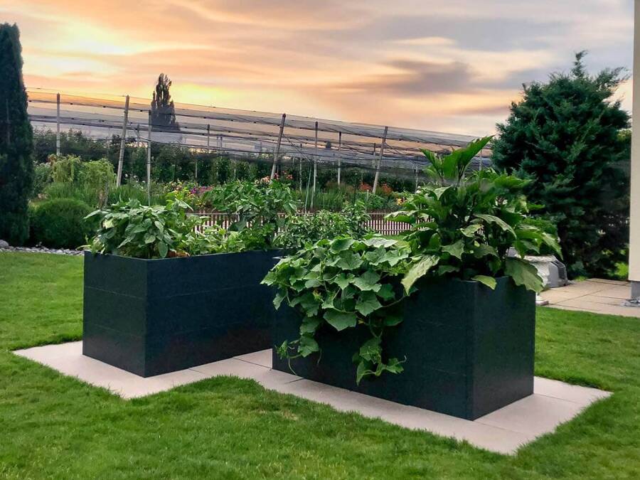 Aiuole rialzate in acciaio verniciato a polvere di Metzler | giardinaggio sostenibile con stile - Aiuole rialzate in acciaio verniciato a polvere di Metzler