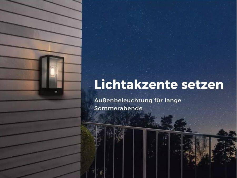 Creare accenti di luce: lampade da esterno per le lunghe serate estive - Trasformate il Vostro giardino in un\'oasi di benessere! Idee per un\'illuminazione esterna suggestiva