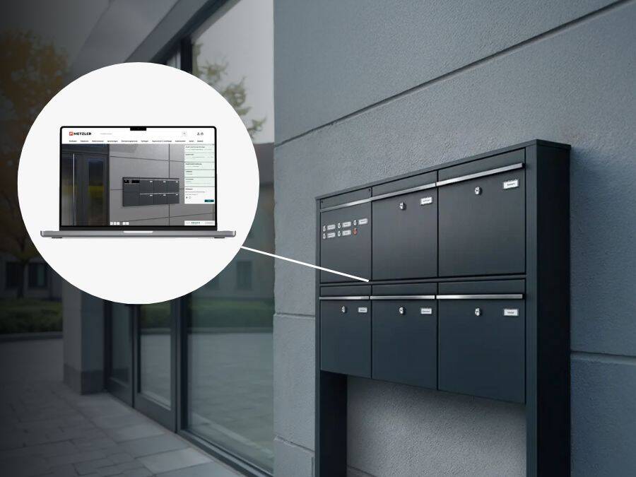 Novità da Metzler: il configuratore 3D per impianti di cassette postali - Novità da METZLER: Configuratore 3D per sistemi di cassette postali | Progettazione semplice online