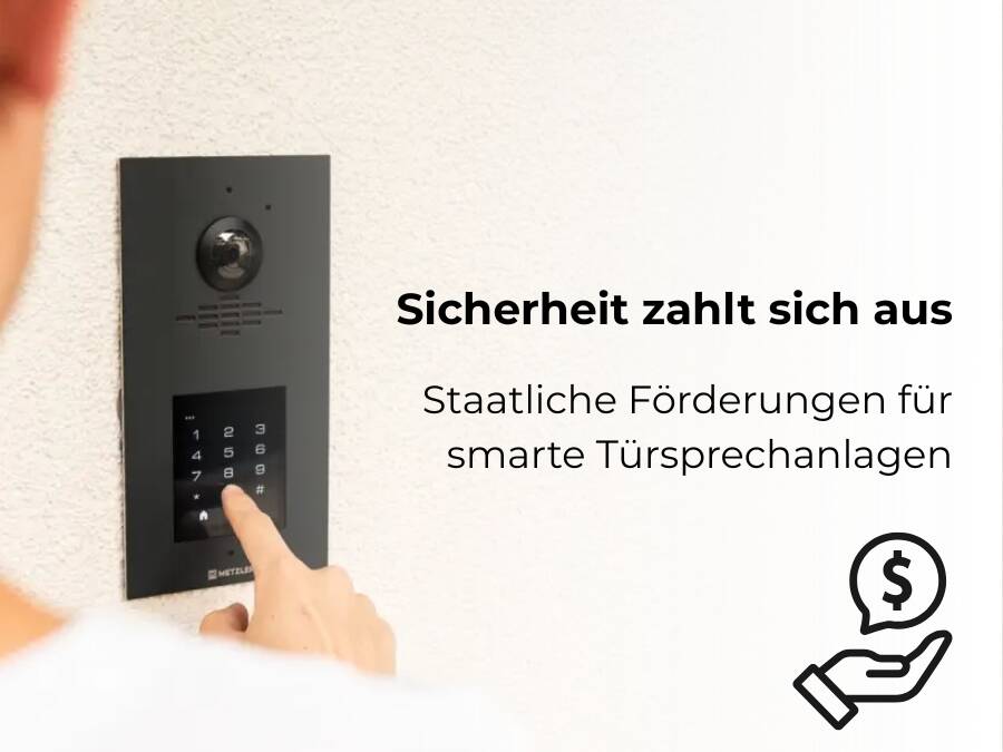 La sicurezza conviene – contributi statali per i citofoni smart - Sovvenzioni per citofoni - Come beneficiare dei contributi | Metzler GmbH