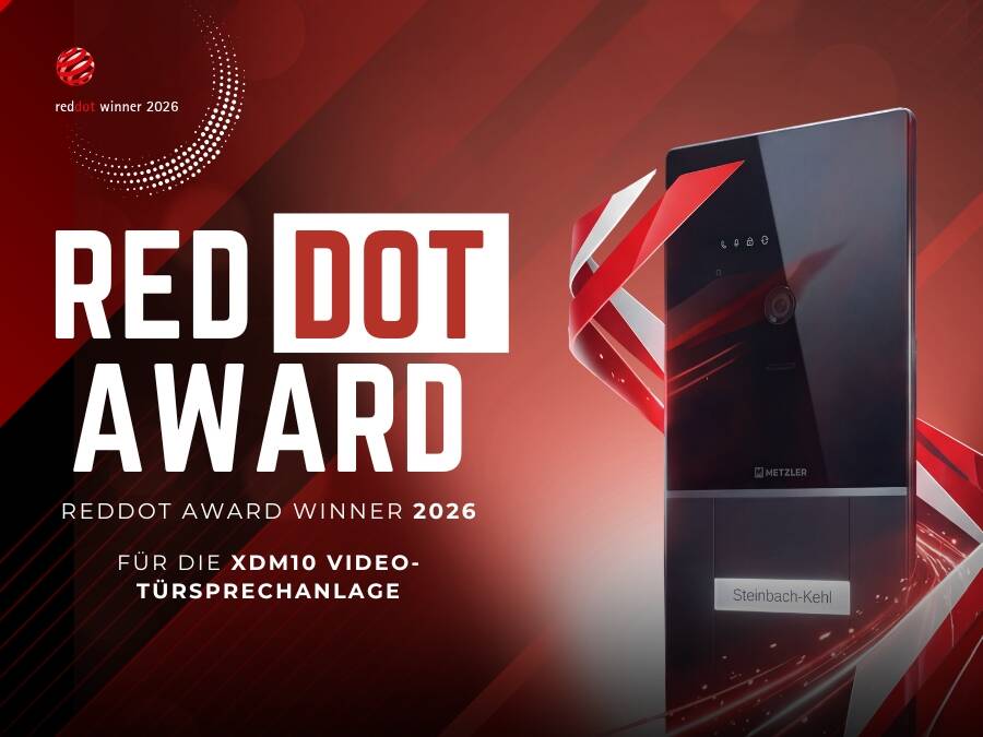 Metzler XDM10 Video-Sprechanlage gewinnt den Red Dot Award 2026 - Metzler XDM10 Video-Sprechanlage – Gewinner des Red Dot Award 2026