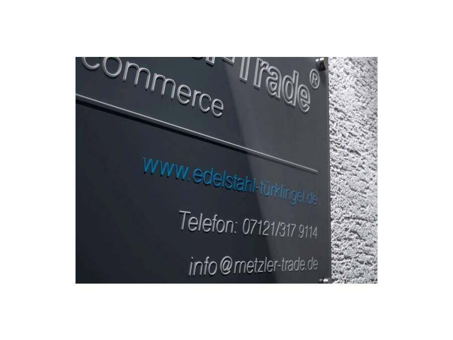 Concevez votre enseigne d'entreprise en acier inoxydable ou en Plexiglas avec gravure à prix avantageux en ligne - Enseigne d'entreprise en acier inoxydable ou Plexiglas avec gravure