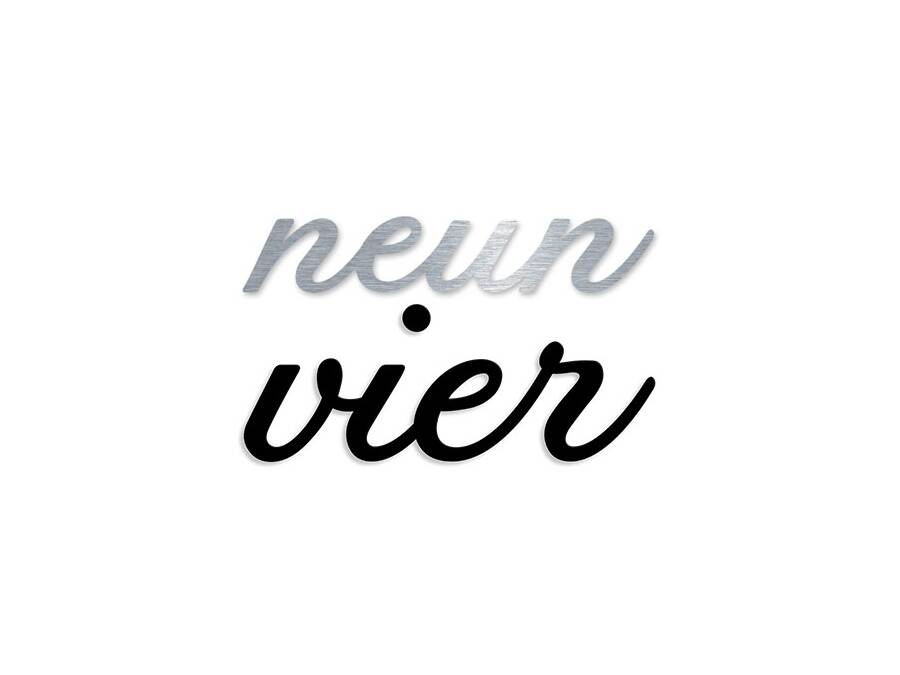 Edelstahl Hausnummern als Zahlworte für Ihren modernen Hauseingang - Zahlworte als Hausnummer aus Edelstahl