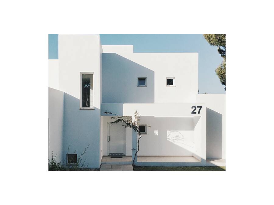 Anthrazitgraue Hausnummern aus Edelstahl - Edelstahl Hausnummern Anthrazit RAL7016