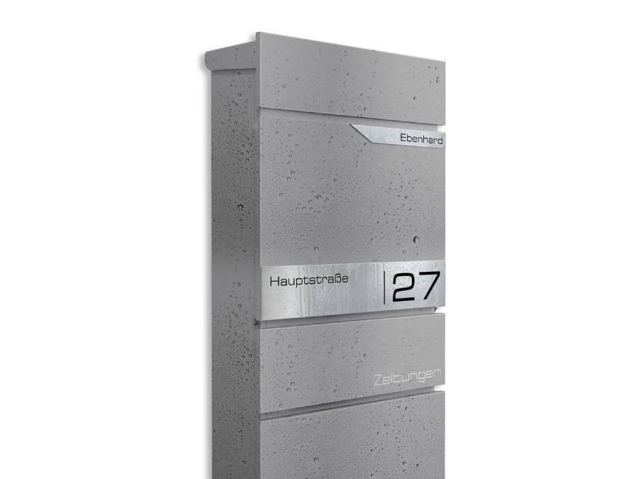 Metzler Standbriefkasten Alves mit Wassertropfen