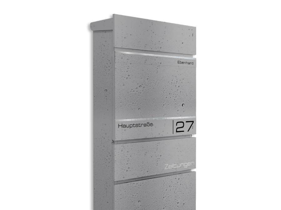 Metzler Standbriefkasten Alves 2 - mit Wassertropfen an der Oberfläche