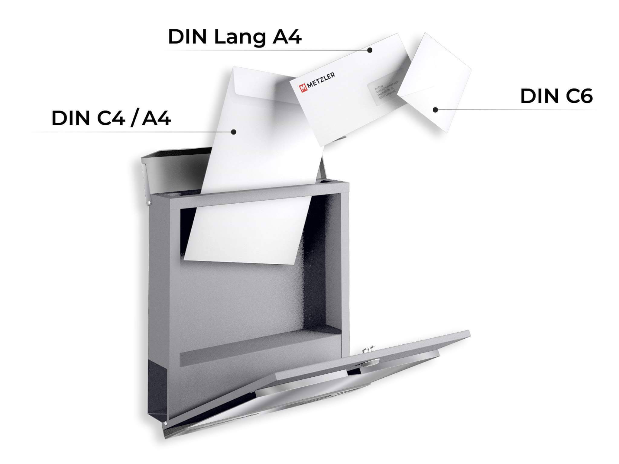 Metzler Briefkasten Siebert Gravurleiste