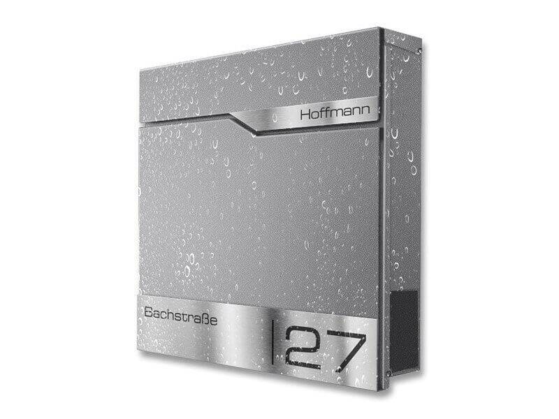 Metzler Briefkasten Graualuminium witterungsbeständig