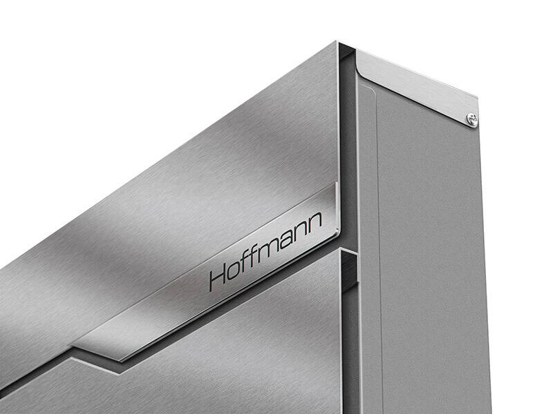 Metzler Briefkasten Edelstahl Nahaufnahme Gravurleiste