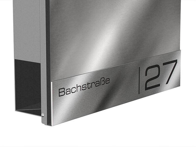 Metzler Briefkasten Siebert Gravurleiste Edelstahl