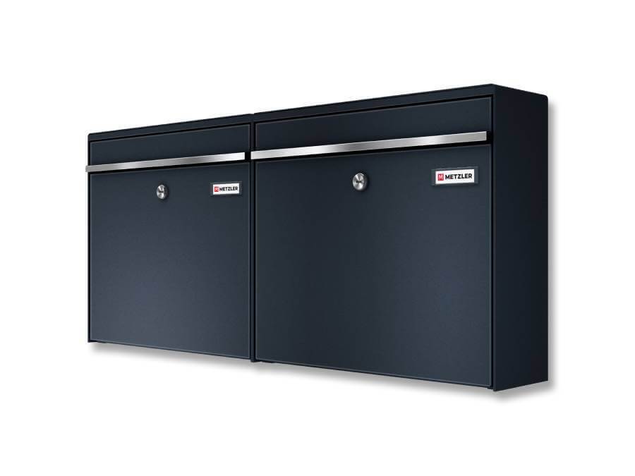 Metzler Briefkasten BK212 zweifach horizontal seitlich