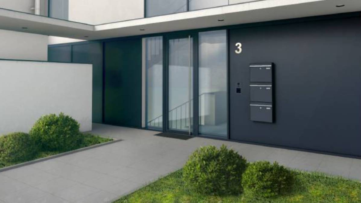 Metzler Briefkasten 3xBK212 Hauseingang Szenenbild