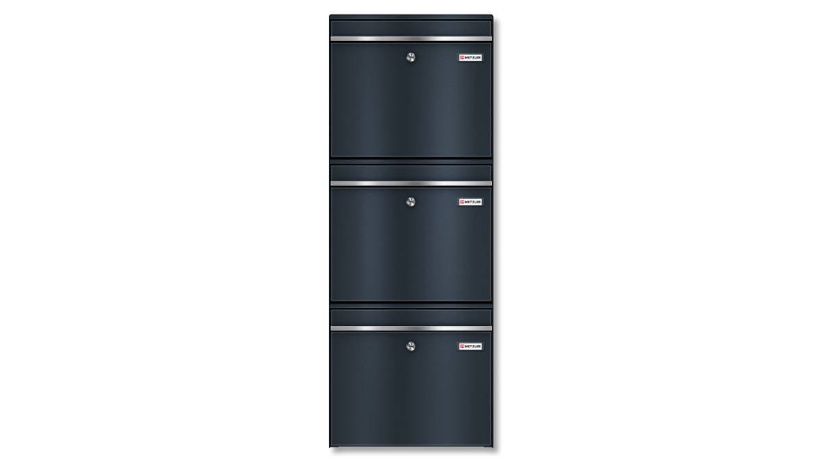 Metzler Briefkasten 3xBK212 vertikal frontal