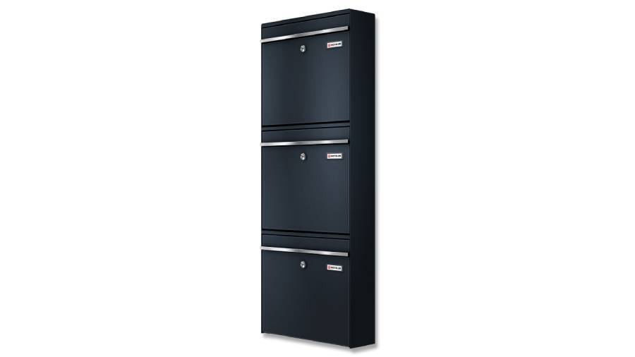 Metzler Briefkasten 3xBK212 vertikal seitlich frontal
