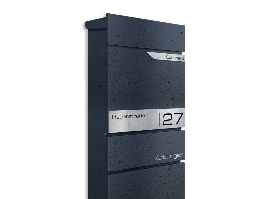 Metzler Standbriefkasten Alves mit Wassertropfen