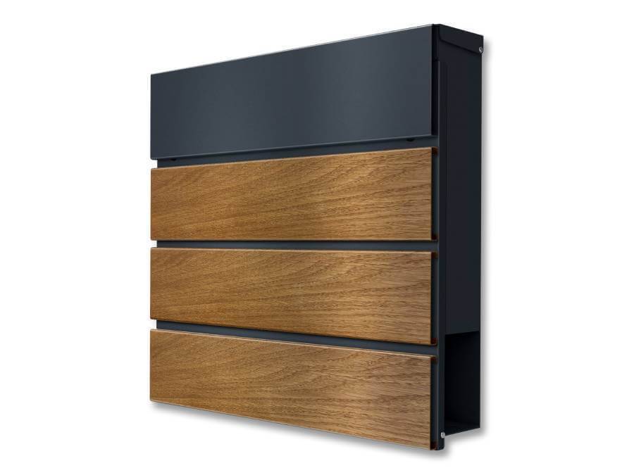 Metzler Briefkasten Anton Anthrazit - seitlich