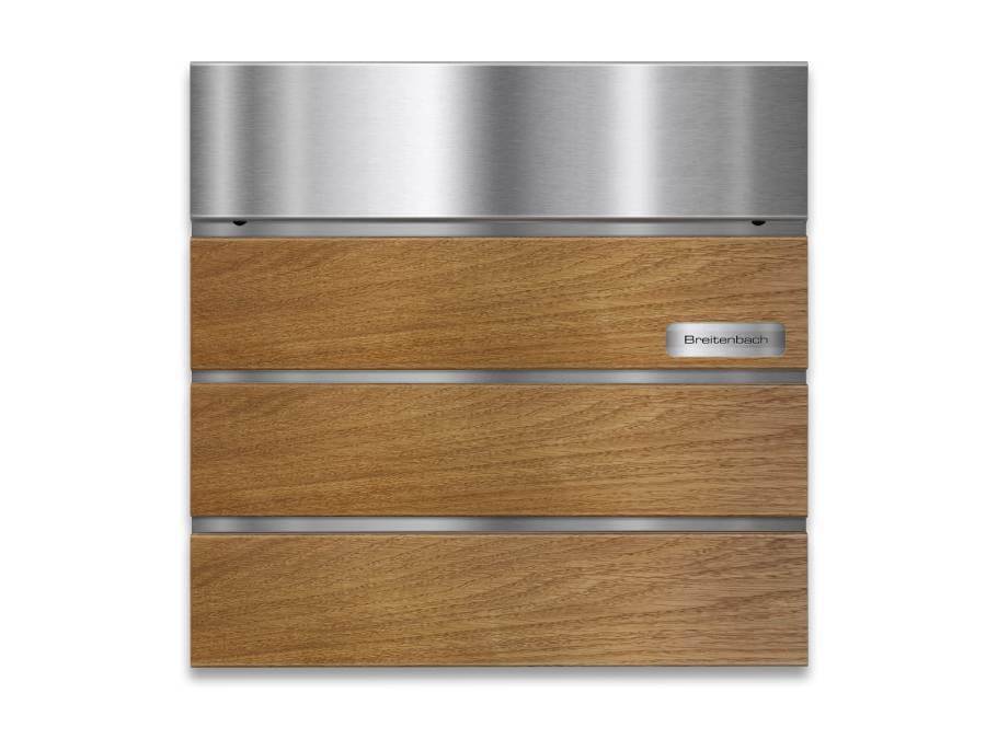 Metzler Briefkasten Anton mit Edelstahl-Namensschild - frontal