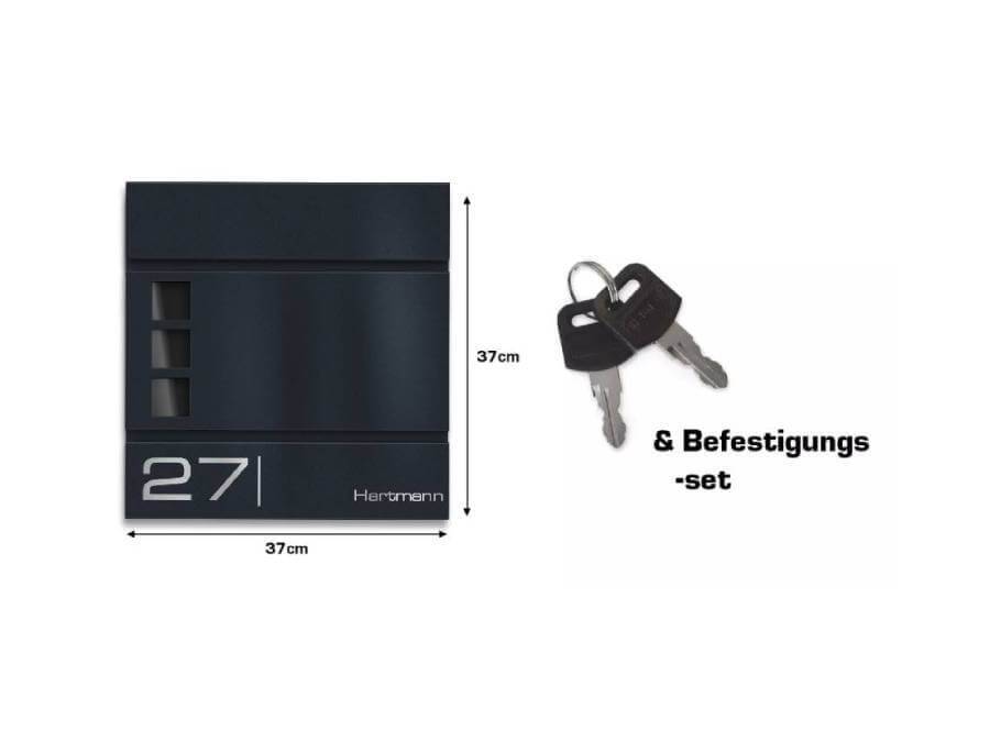 Metzler Briefkasten Cube Lieferumfang