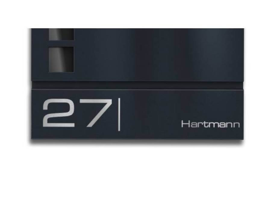 Briefkasten Cube Nahaufnahme Lasergravur