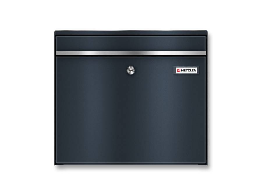 Metzler Briefkasten BK212 mit Edelstahlrahmen frontale Ansicht