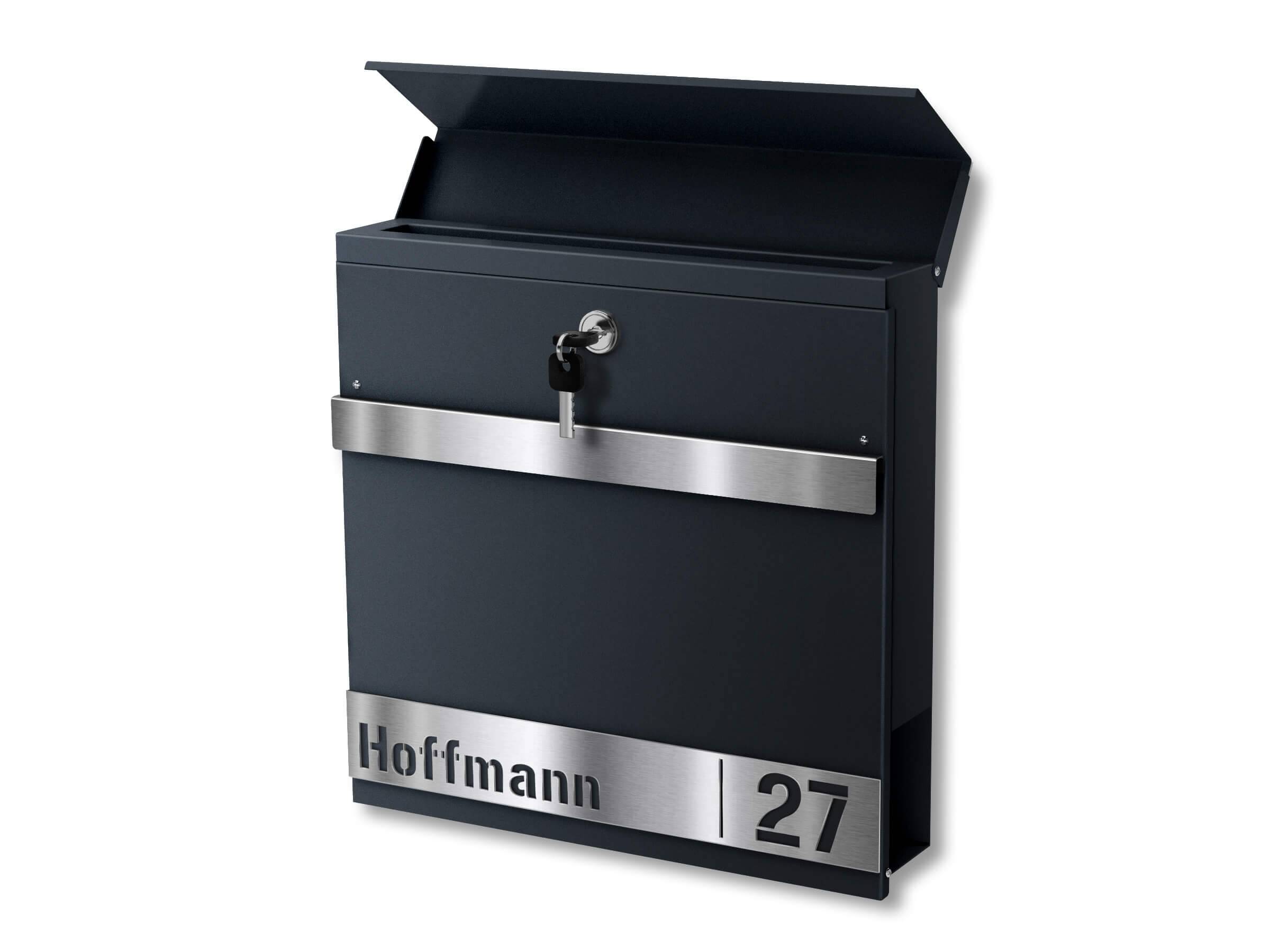 Metzler Briefkasten Gustav mit geöffnetem Deckel