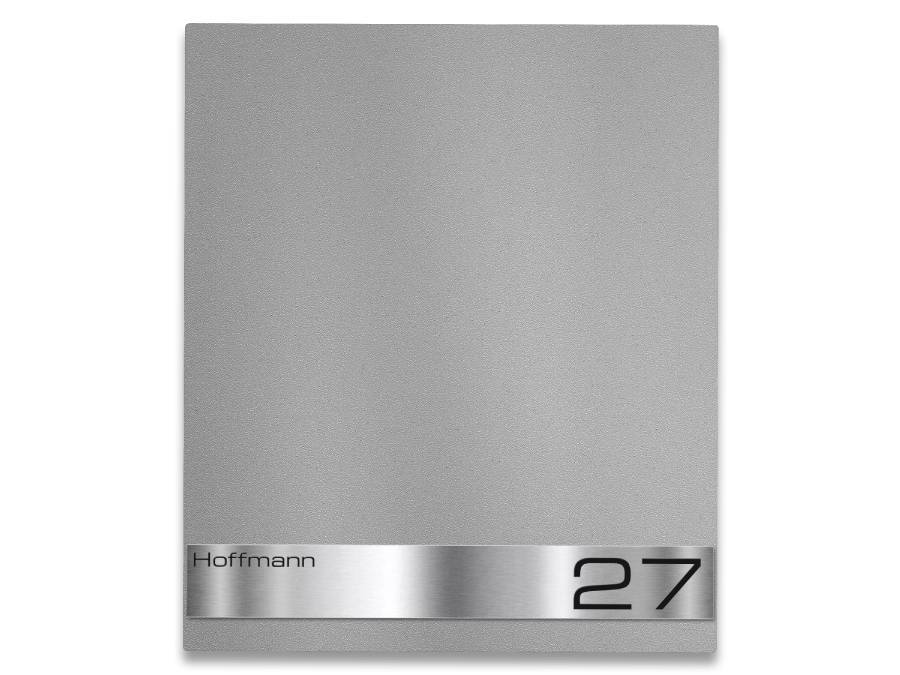 Metzler Briefkasten Lepo 1 Graualuminium - frontal