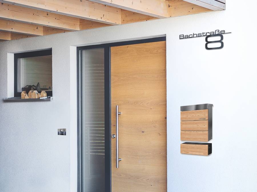 Metzler Briefkasten Masiva mit Zeitungsfach am Hauseingang