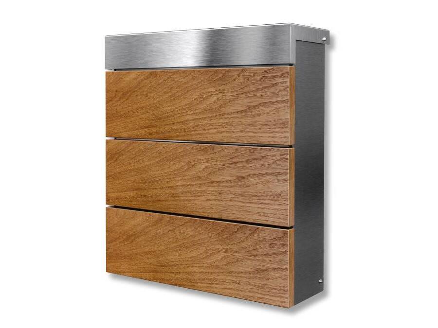 Metzler Briefkasten Echtholz Eiche -  seitlich