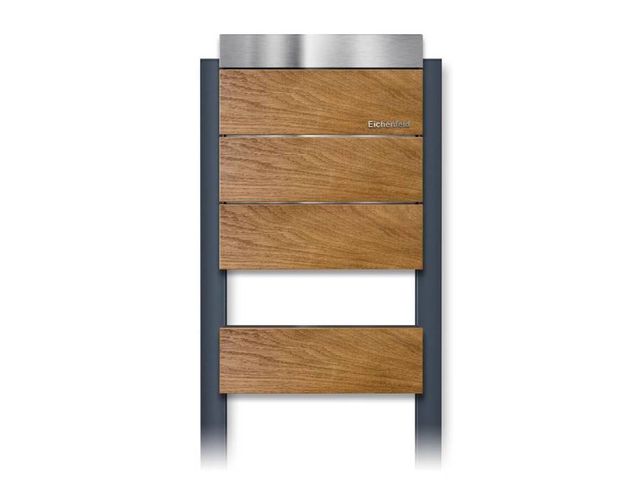 Metzler Standbriefkasten  Masiva Edelstahl - frontal