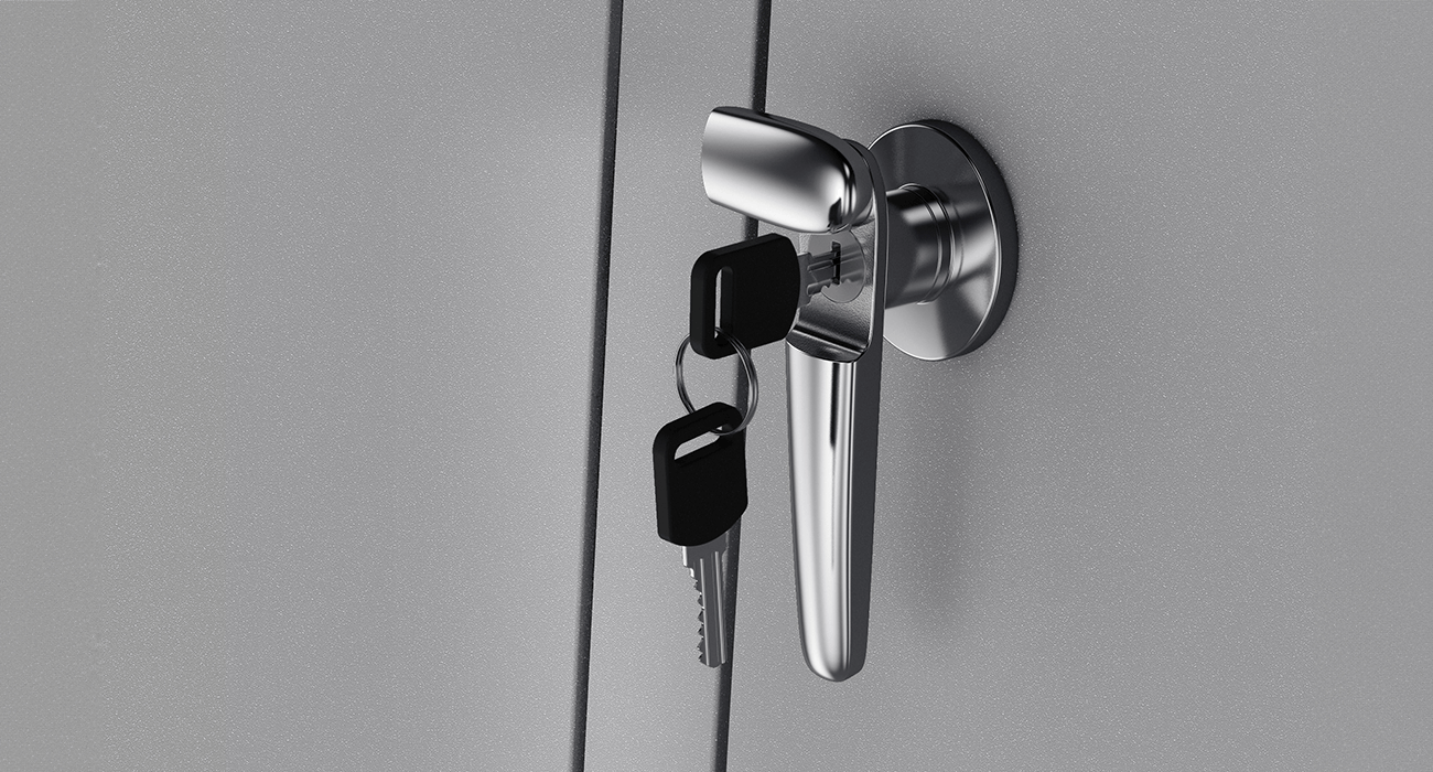 Metzler Mülltonnenboxen Türgriff mit verstecktem Schloss