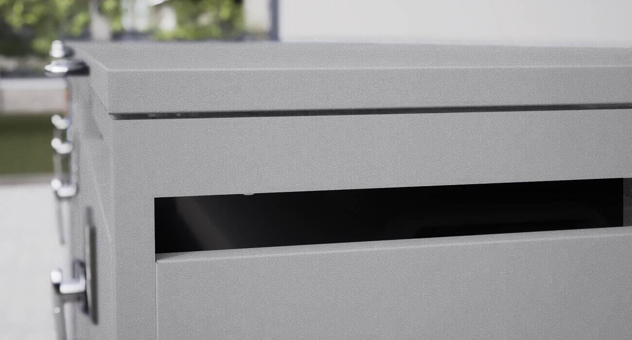 Metzler Mülltonnenboxen Pulverbeschichtung