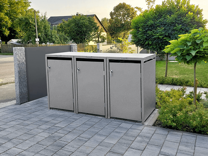 Metzler Mülltonnenboxen aus massivem Metall