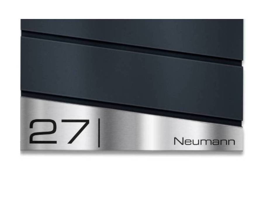 Metzler Briefkasten Lasergravurplatte Nahaufnahme