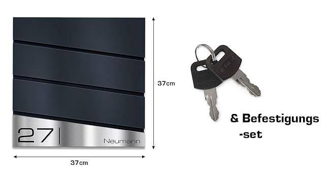 Metzler Briefkasten Neumann mit Lieferumfang und Abmessung