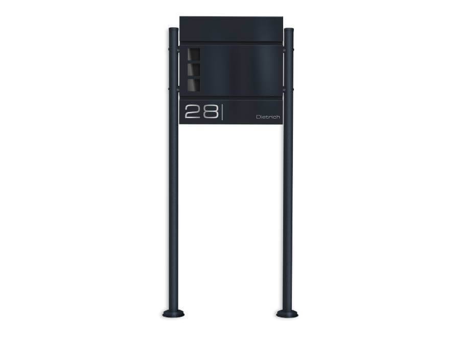 Metzler Briefkasten Cube Anthrazit - frontal