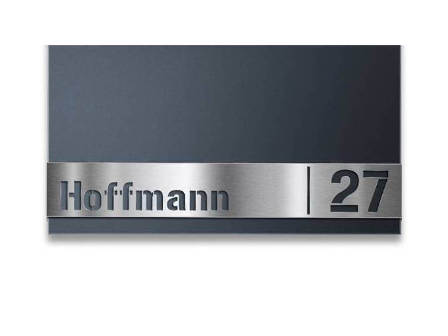 Metzler Briefkasten Gustav - Nahaufnahme der Gravurleiste