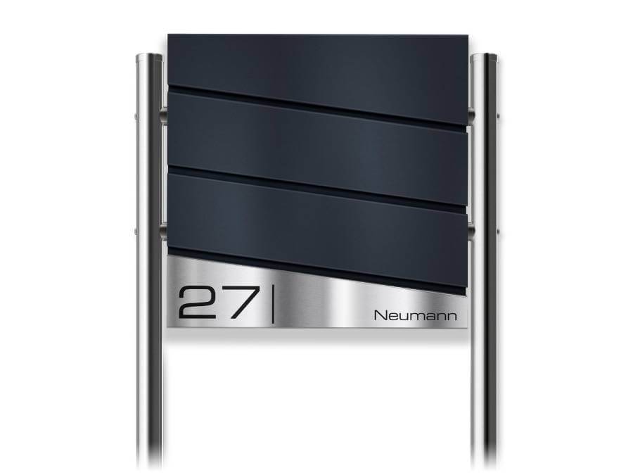 Metzler Standbriefkasten Neumann frontal Nahaufnahme