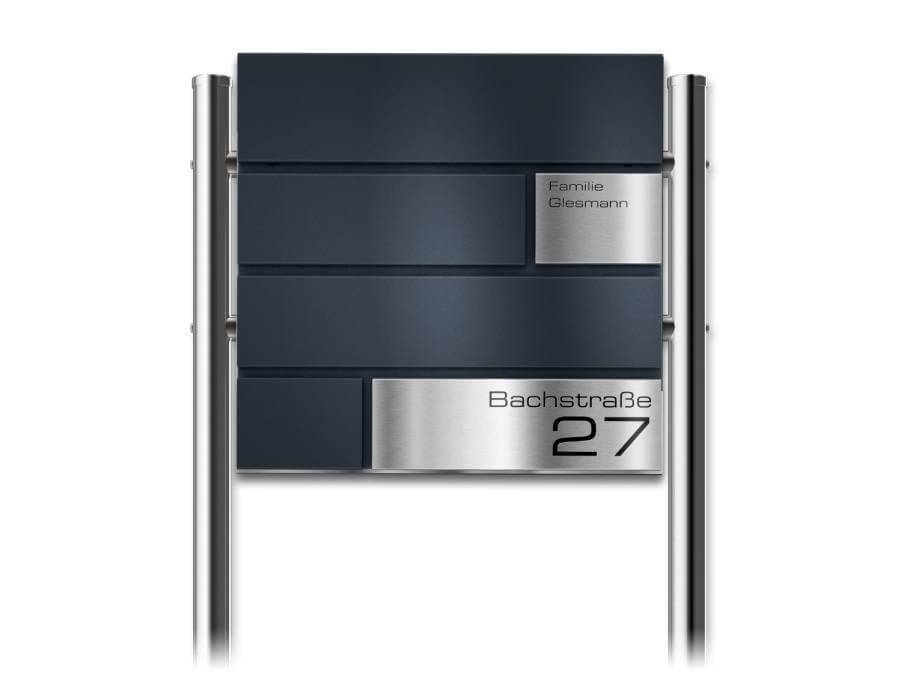 Metzler Standbriefkasten Modell-G frontal Nahaufnahme