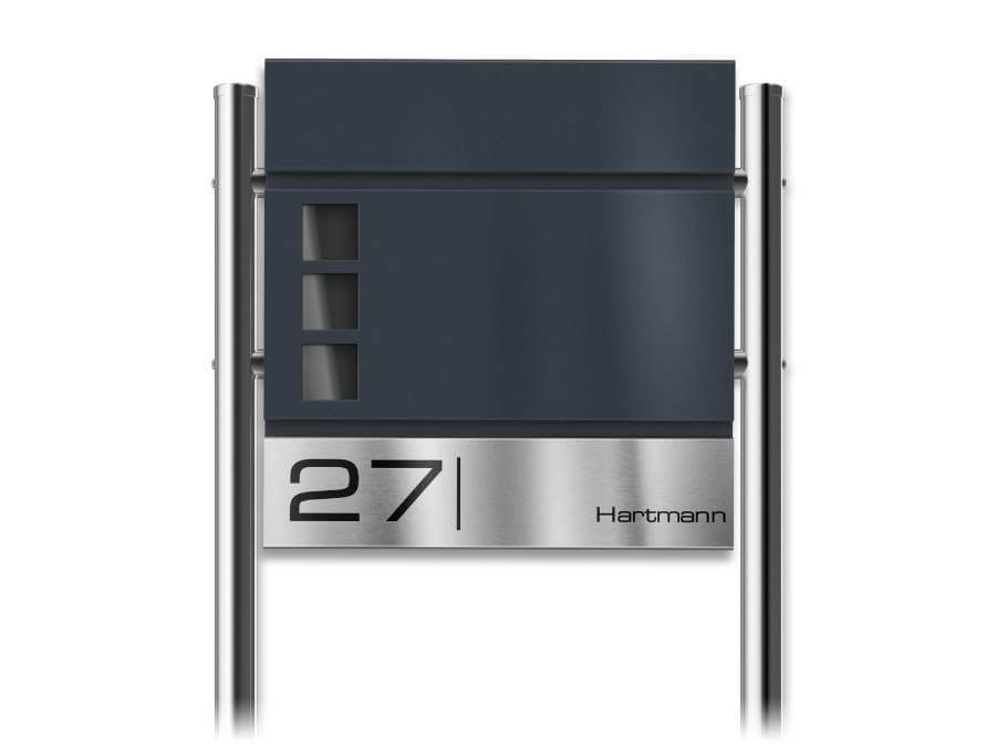 Metzler Standbriefkasten Oltmann frontal Nahaufnahme