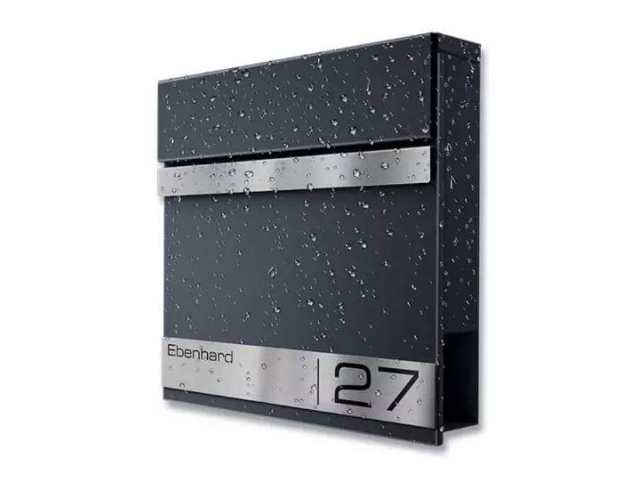 Metzler Briefkasten Stencil mit Regentropfen